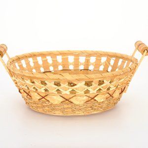 Basket with Wood Handles